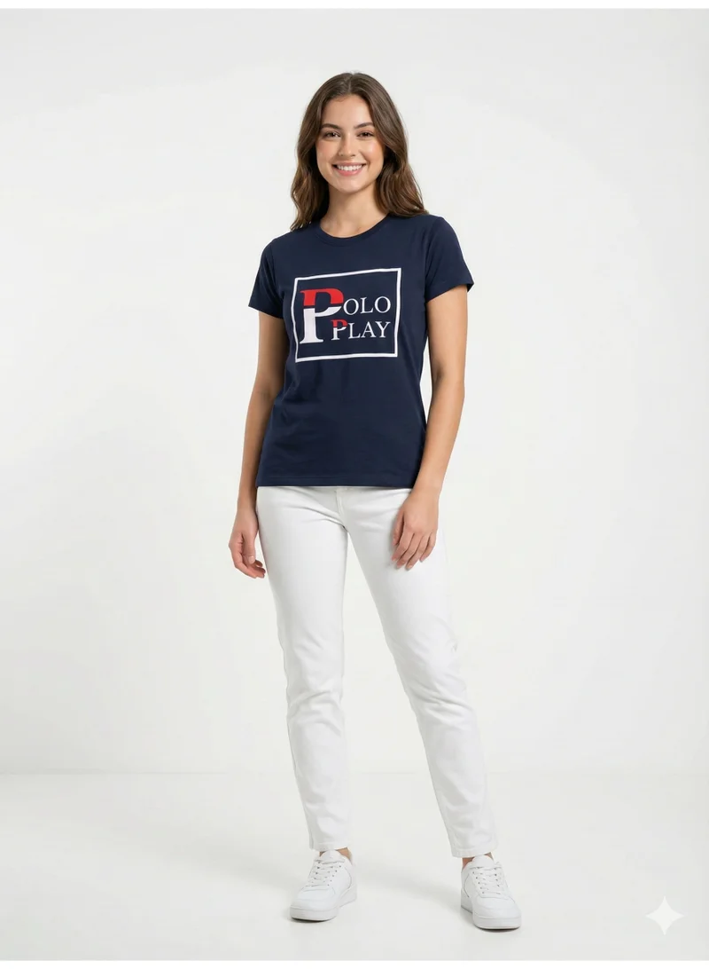 لعب البولو Girls Graphic T-shirt -NAVY